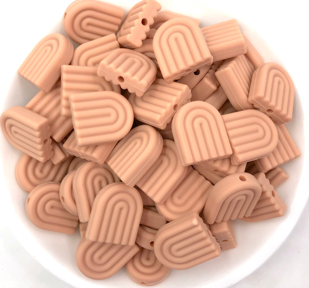 Peach Arch Rainbow Silicone Beads