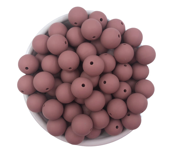 15mm Mahogany Silicone Beads USA Silicone Bead Supply Princess Bead