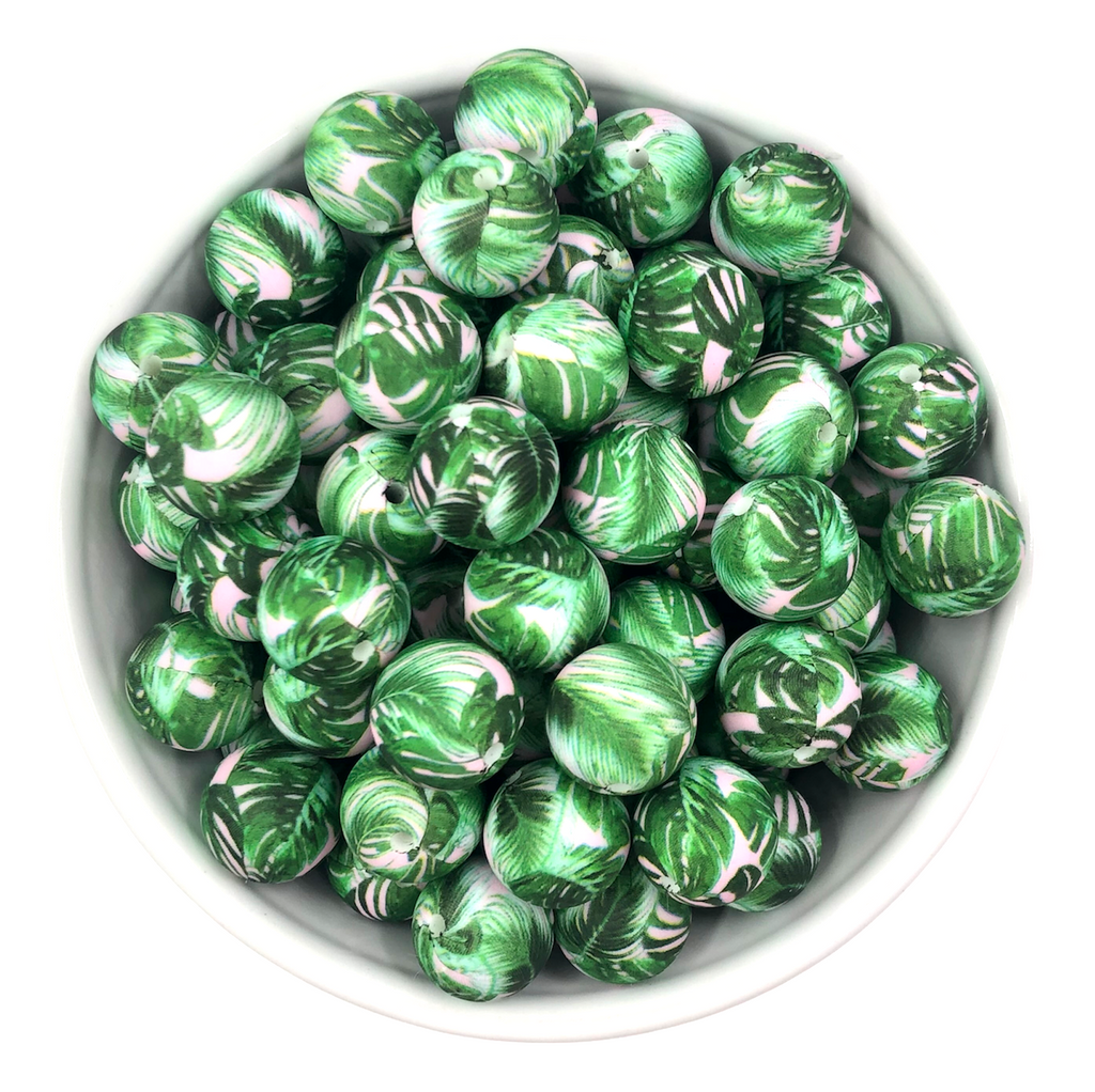 15mm Monstera Leaf Silicone Beads