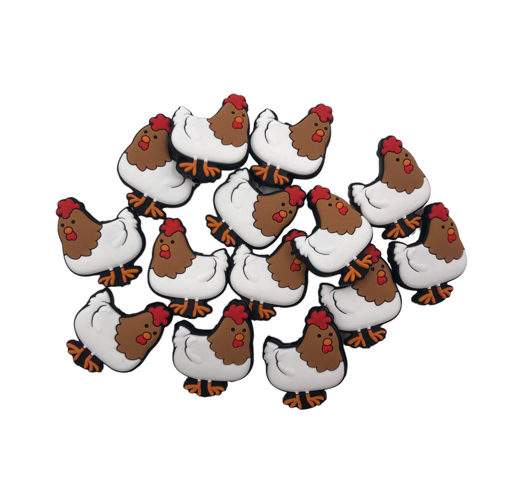 Chicken Silicone Focal Beads