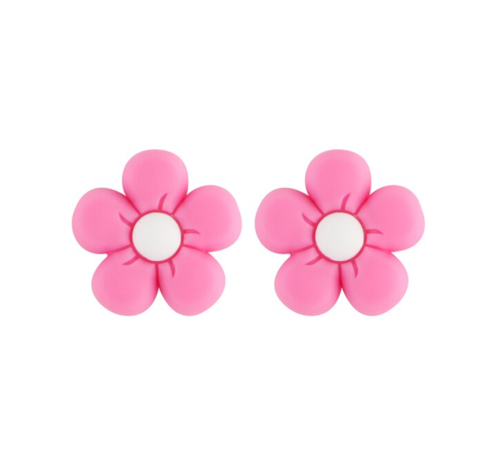 26mm Dark Pink Cosmo Flower Beads