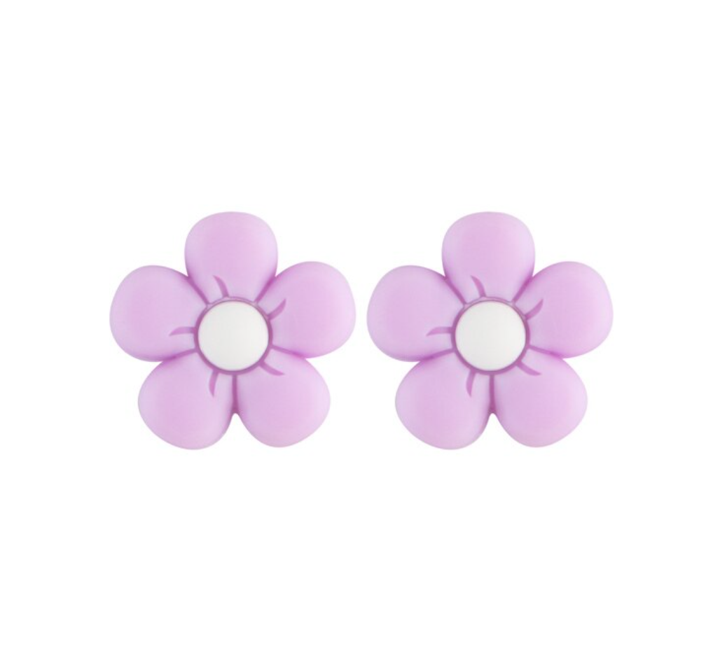 26mm Purple Cosmo Flower Beads