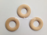 43mm Natural Beech Wood Flat Rings