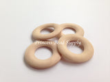 43mm Natural Beech Wood Flat Rings