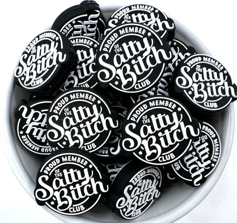 Salty Bitch Silicone Focal Beads--White