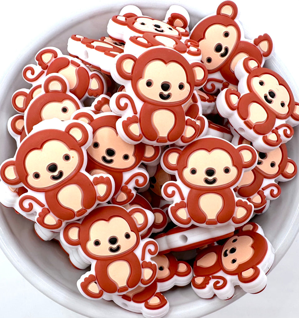 Monkey Silicone Focal Beads