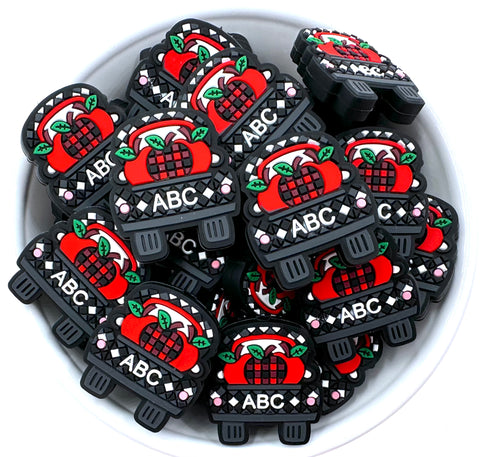 ABC Apple Truck Silicone Focal Beads