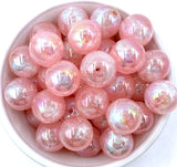 20mm Pink Illusion Glitter Arcylic Beads