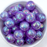 20mm Purple Illusion Glitter Arcylic Beads