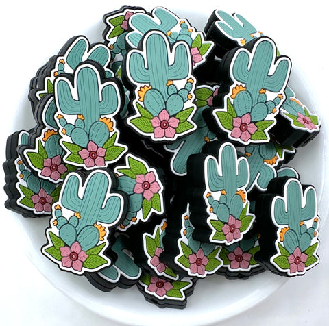 Western Cactus Silicone Focal Beads