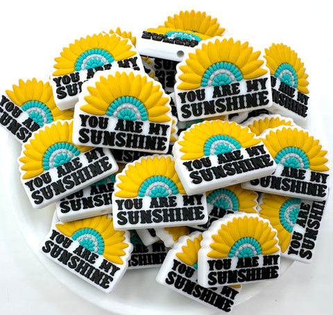 You Are My Sunshine Silicone Focal Beads