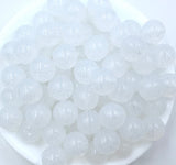 Clear Sparkle Jelly Silicone Beads--15mm