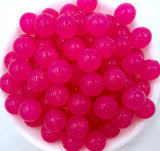 Hot Pink Sparkle Jelly Silicone Beads--15mm