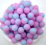 15mm Cotton Candy Glow in the Dark Silicone Beads