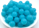 Light Blue Sparkle Jelly Silicone Beads--15mm