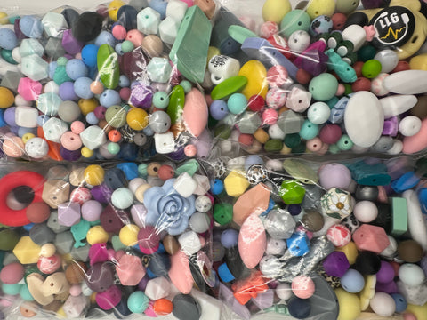 SALE!!!    One Pound Silicone Bead Grab Bag--HALF PRICE--50% OFF