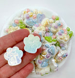 Pastel Paw Print Chunky Beads