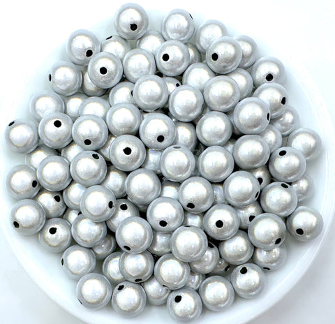 12mm Silver Miracle Beads