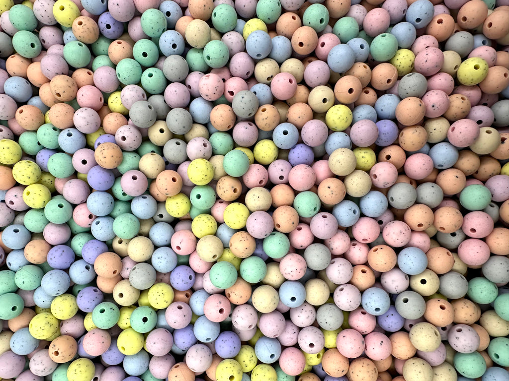 SALE! 15mm Pastel Speckled Beads