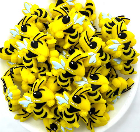 Hornet Yellow Jacket Silicone Focal Beads