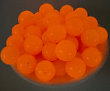 20mm Orange Glow in the Dark Chunky Beads--5 Beads