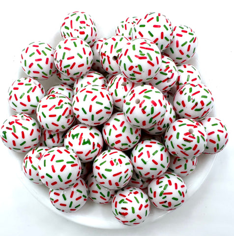 20mm Christmas Sprinkle Chunky Beads