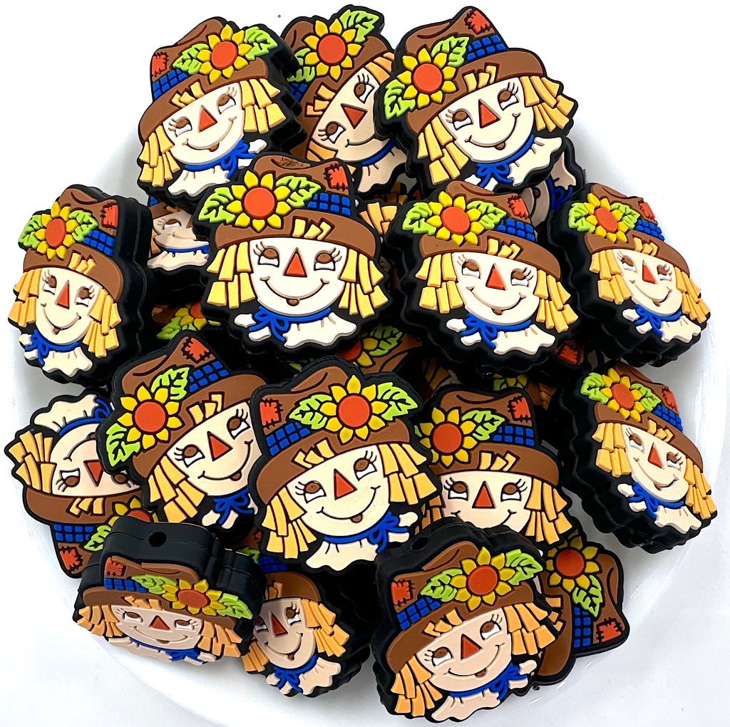 Fall Scarecrow Silicone Focal Beads--Boy