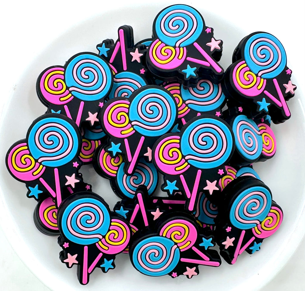 Lollipop Candy Silicone Focal Beads