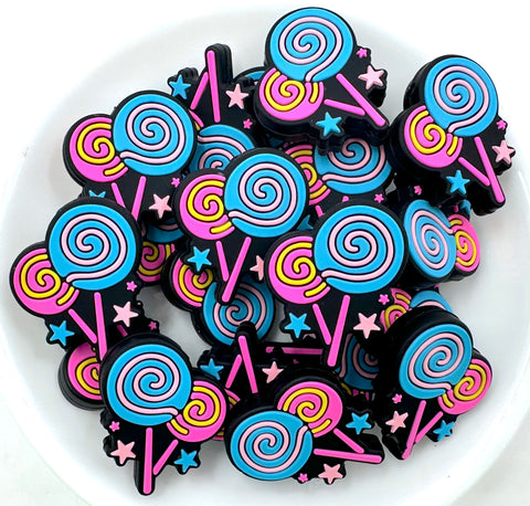 Lollipop Candy Silicone Focal Beads