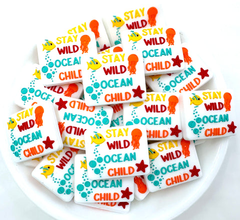 Stay Wild Ocean Child Silicone Focal Beads