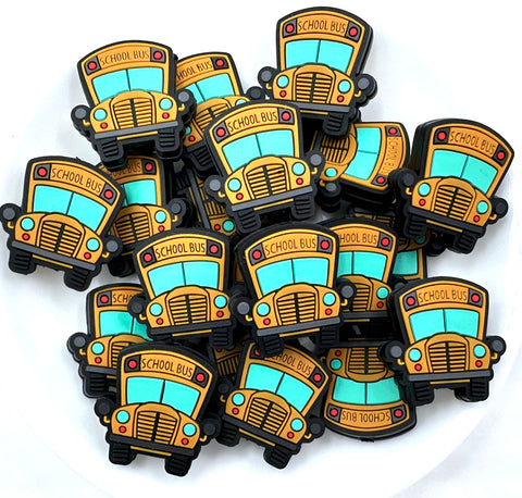 School Bus Silicone Focal Beads