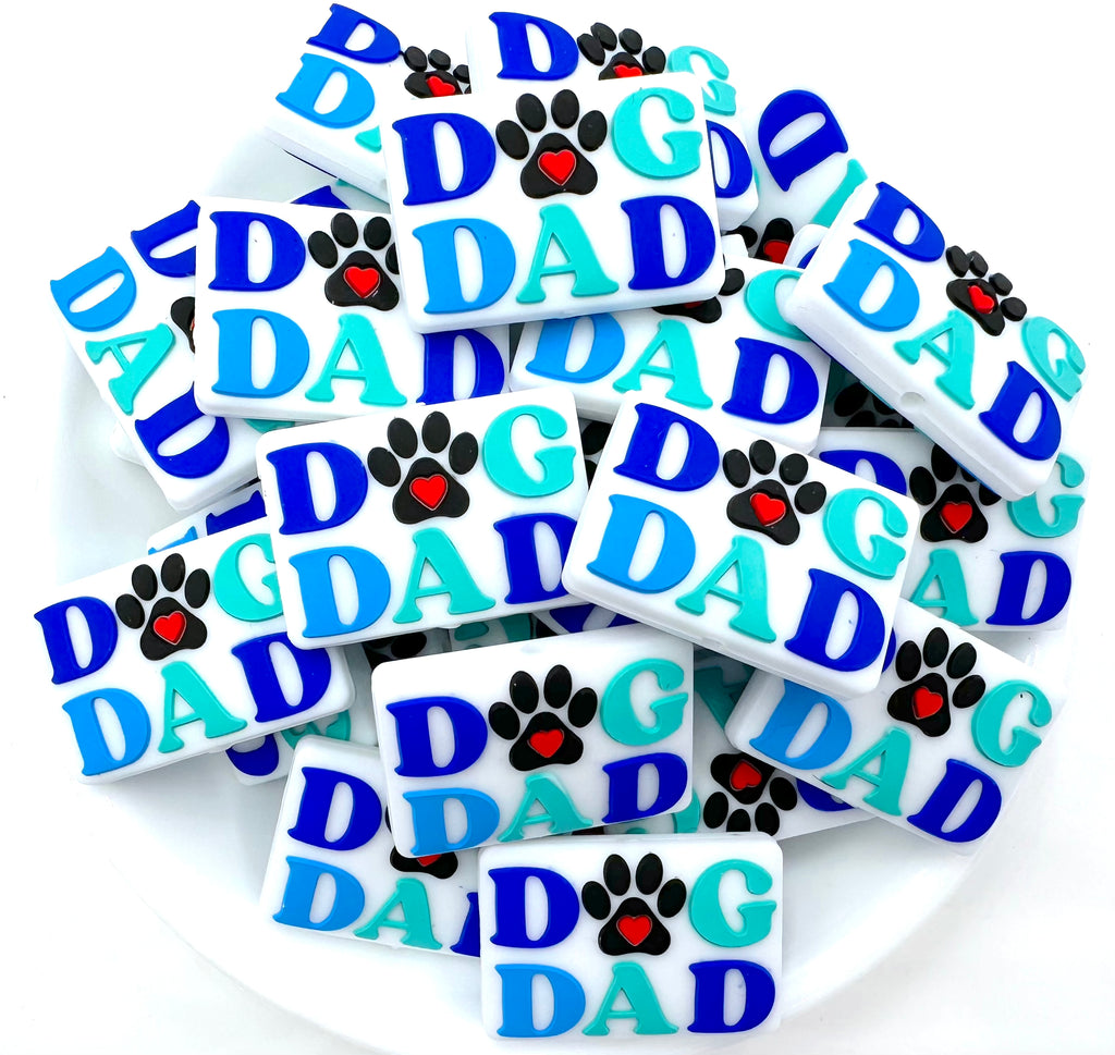 Dog Dad Silicone Focal Beads