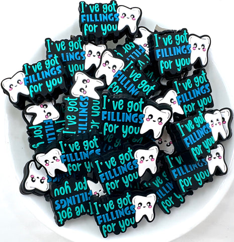 I've Got Fillings For You Silicone Focal Beads