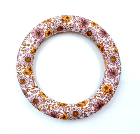 65mm Mauve Boho Print Silicone Ring With Holes