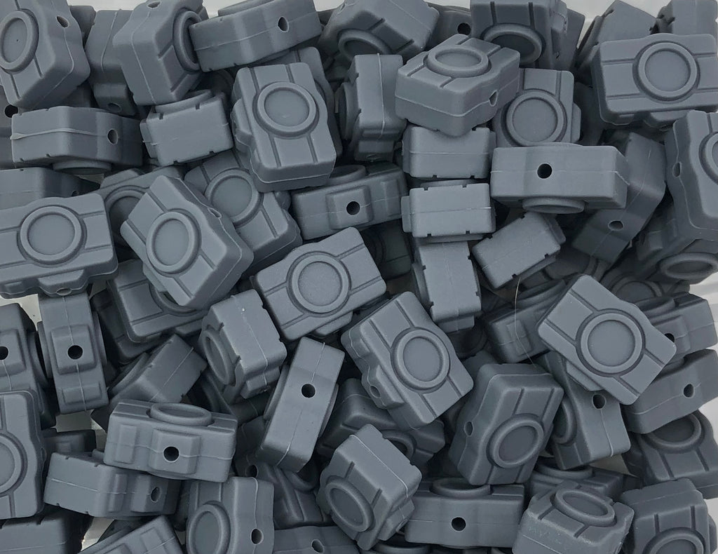 Camera Silicone Focal Beads--Gray