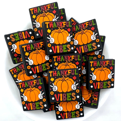 Thankful Vibes Silicone Focal Beads