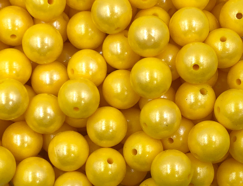 15mm Yellow Opal Silicone Beads
