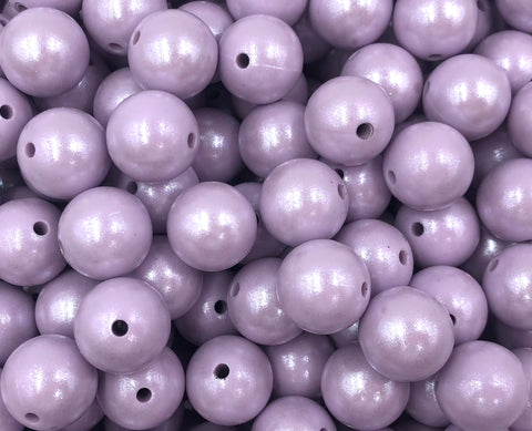 15mm Lavender Mist Opal Silicone Beads