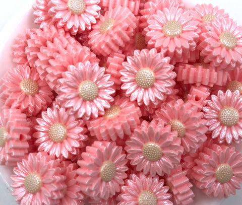 22mm Pink Quartz OPAL Daisy Beads