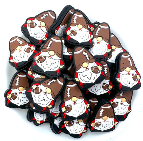 Football Gnome Silicone Focal Beads