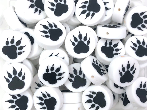 Bear Paw Silicone Focal Beads