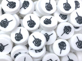 Skeleton Middle Finger Silicone Focal Beads