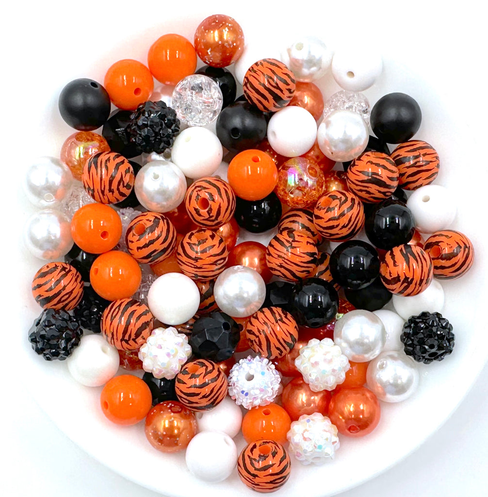 Tiger 12mm Acrylic Bead Mix