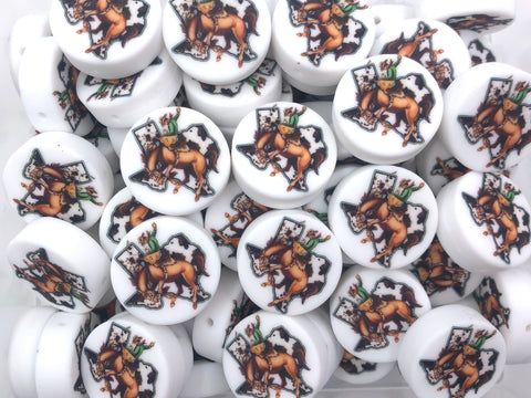 Texas Cowboy Silicone Round Focal Beads