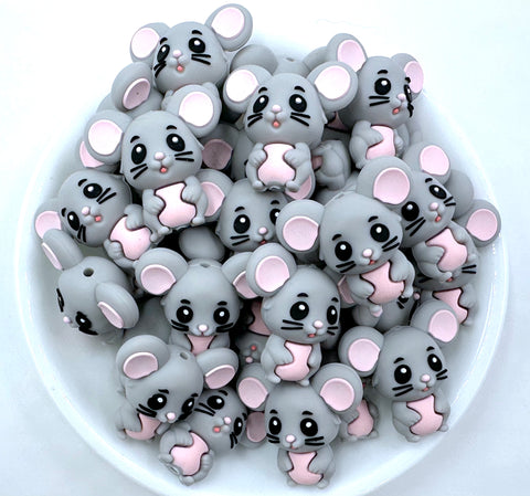 Mouse 3D Silicone Focal Beads