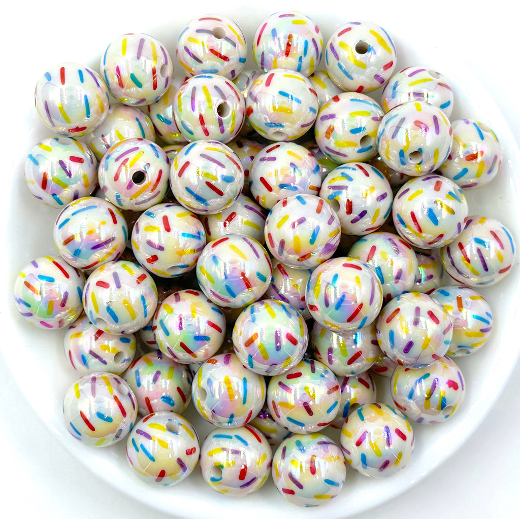 16mm Confetti AB Iridescent Chunky Beads