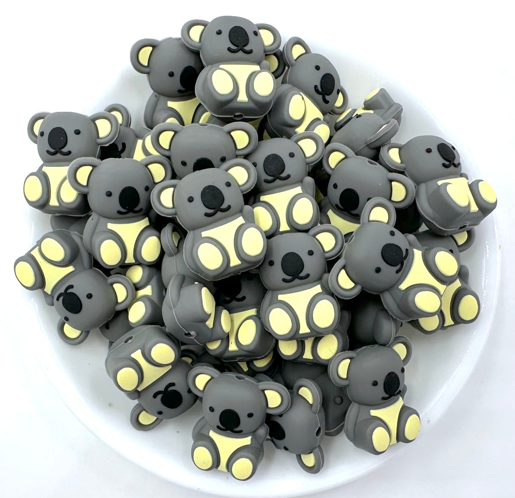 Koala Bear 3D Silicone Focal Beads