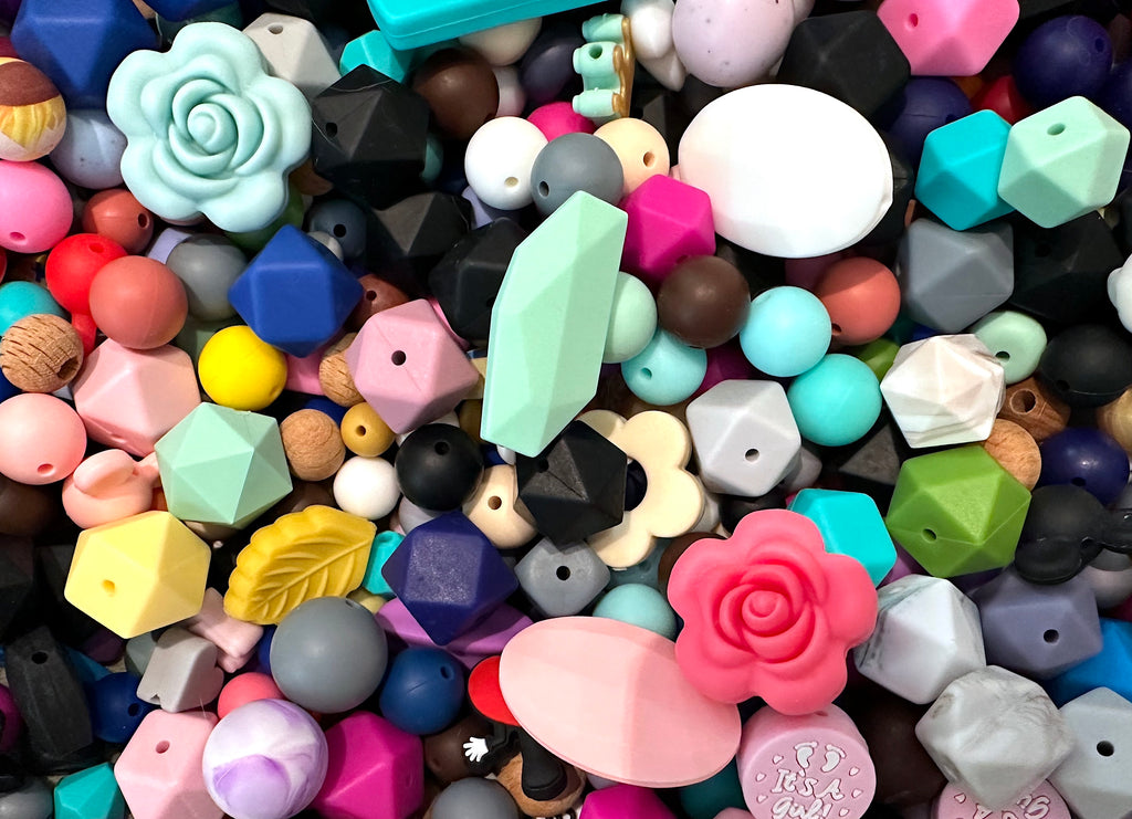 50 Random Assortment of Silicone Beads