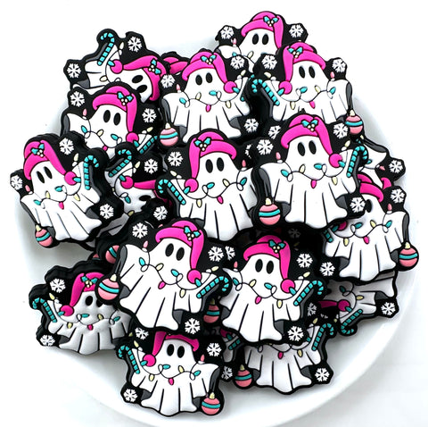 Christmas Ghost Silicone Focal Beads