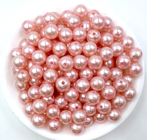 12mm Pink Glitter Pearls